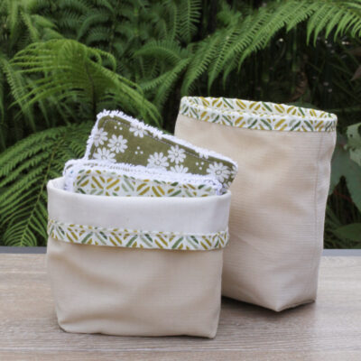 Panier de 7 lingettes lavables