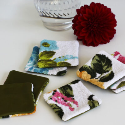 Lot de 8 lingettes lavables upcyclées