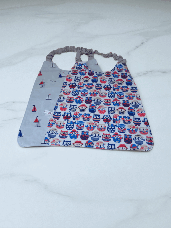 Serviette de cantine élastique réversible, bavoir maternelle, modèle pour garçon au choix – Image 10