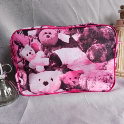 trousse de toilette ourson rose