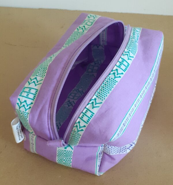 Trousse de toilette gigogne mauve-vert – Image 4