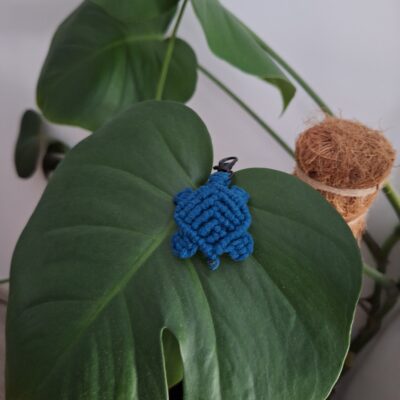 porte clef macramé tortue