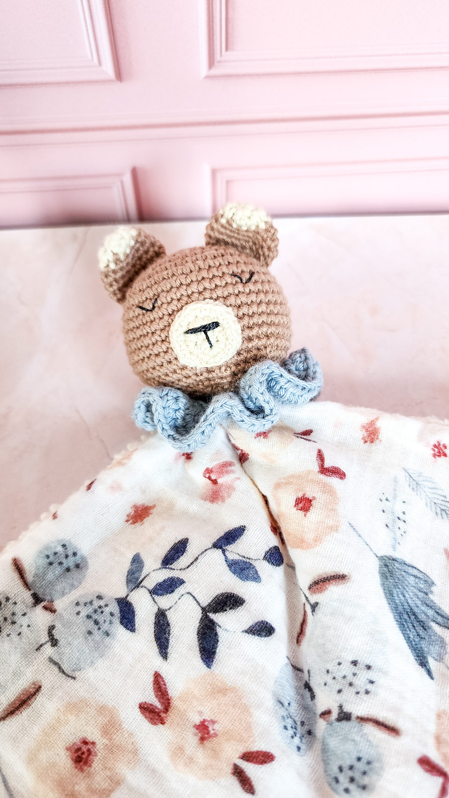 doudou ours au crochet à personnaliser sur mesure