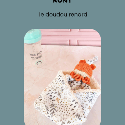 doudou renard en crochet à personnaliser sur mesure