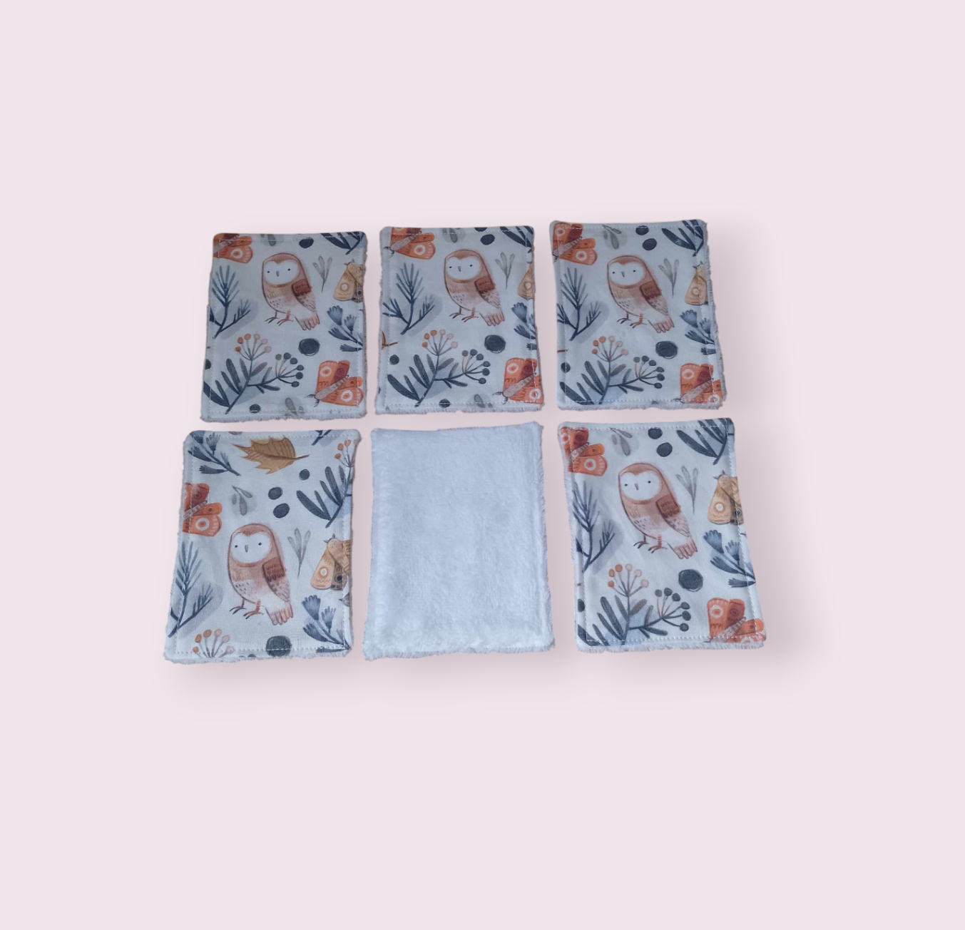 6 Débarbouillettes, grandes lingettes, enfant et bébé coton doublé bambou toute douce – Image 4