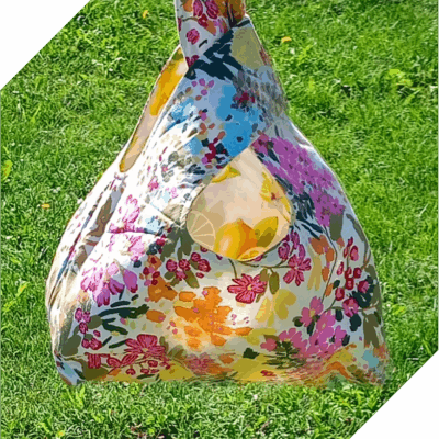 Sac fourre-tout réversible en tissus