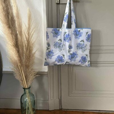 SAC TOTE BAG ROMANTIQUE - FLEUR BLEUE