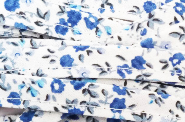 Paire de lacets en tissu - BLEUETS - Lacets femme - Lacets en coton fleuri