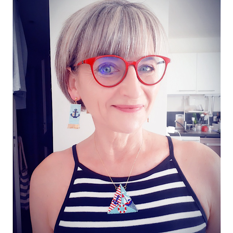 Pendentif Triangle Océan en Perles Miyuki – Image 7