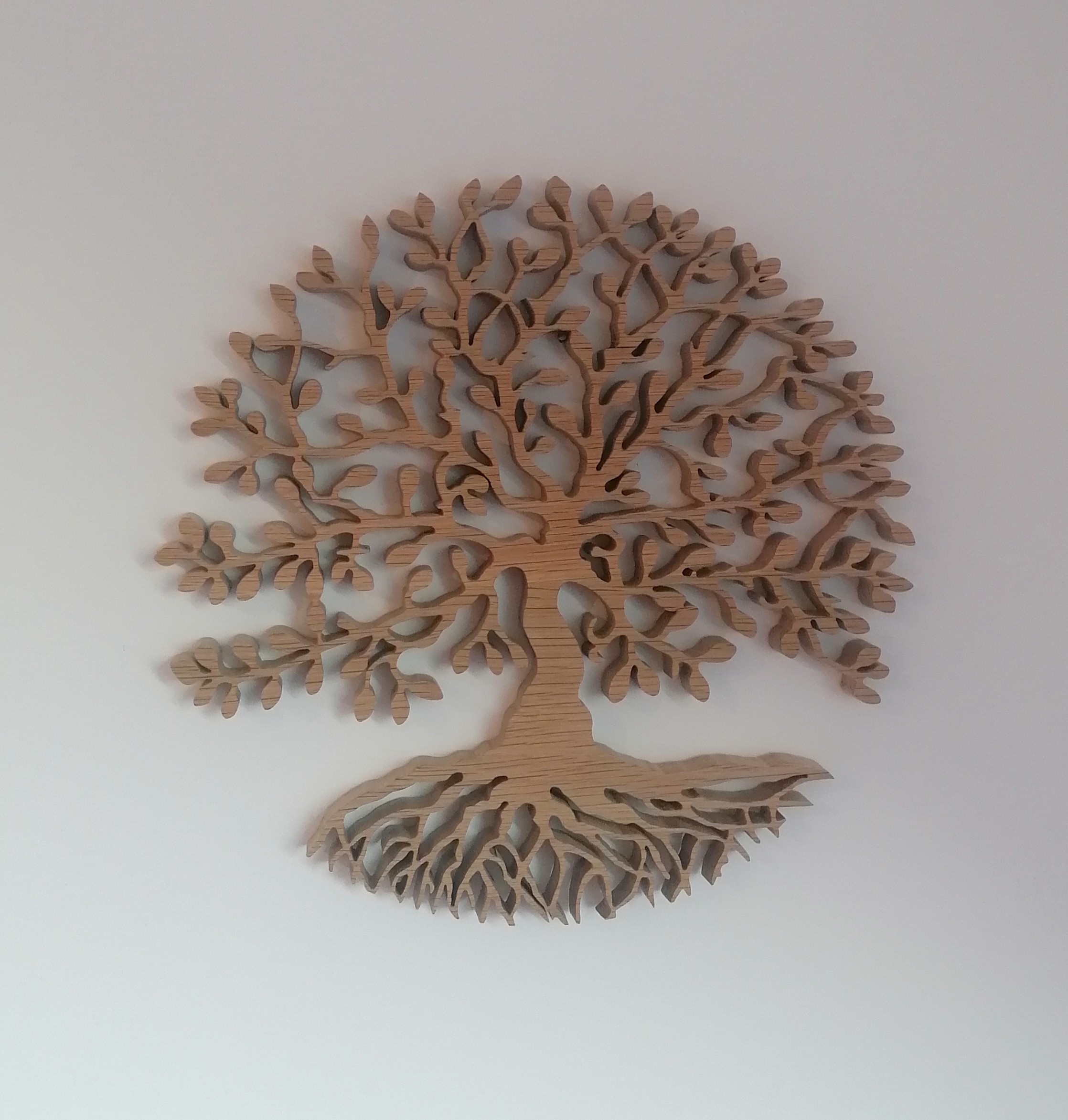 Arbre de vie en Chêne massif, fait main, diamètre 37 cm – Image 5