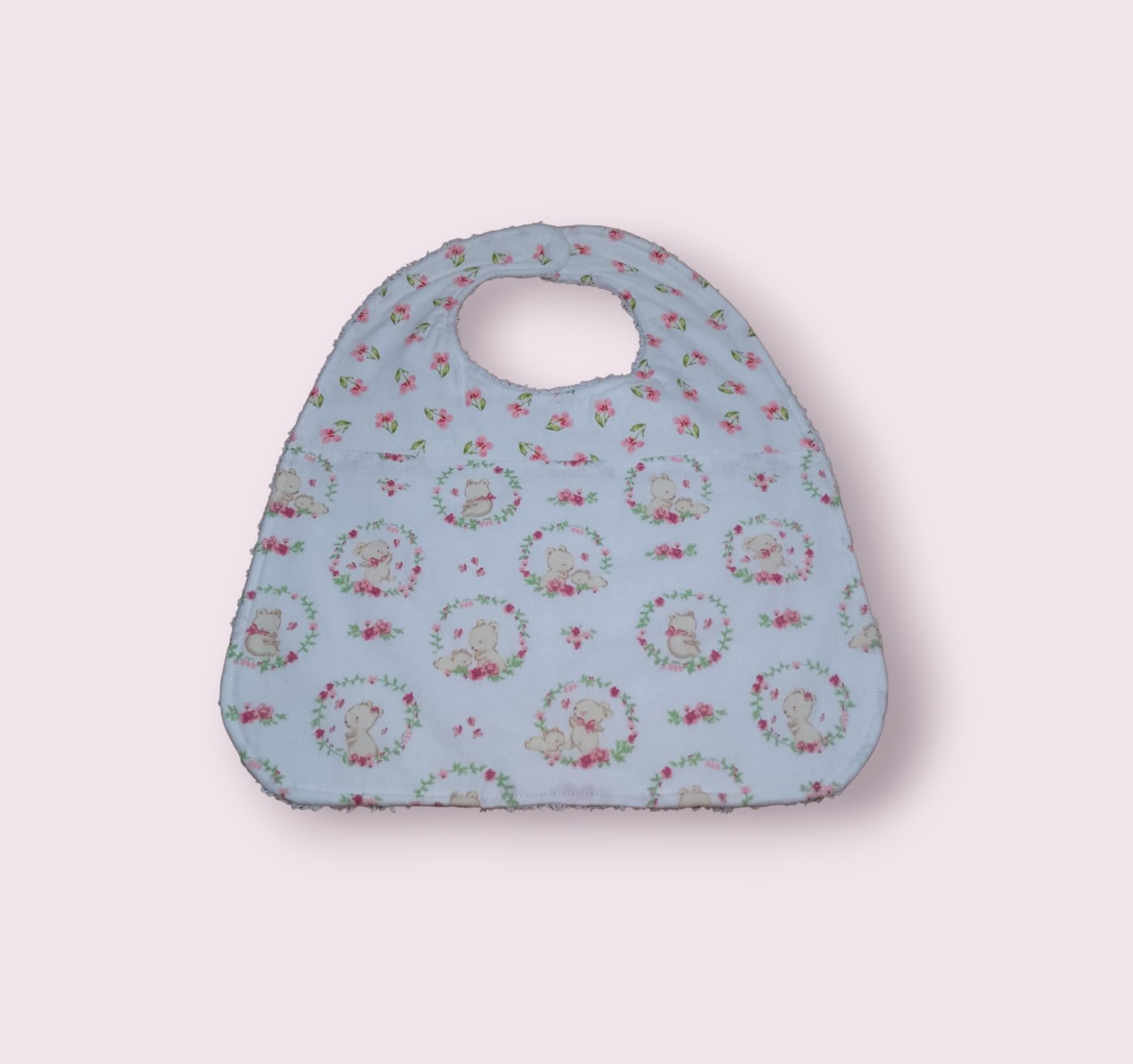 Bavoir bébé, coton doublé éponge BIO taille 6 à 9 mois – Image 2