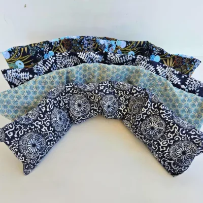 Bouillotte cervicale sèche déhoussable, grains de blé ou graines de lin BIO (Motifs 6)