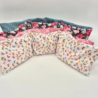 Bouillotte cervicale sèche déhoussable, grains de blé ou graines de lin BIO (Motifs 4)