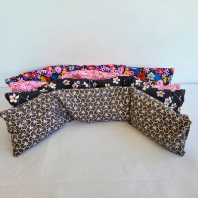 Bouillotte cervicale sèche déhoussable, grains de blé ou graines de lin BIO (Motifs 5)