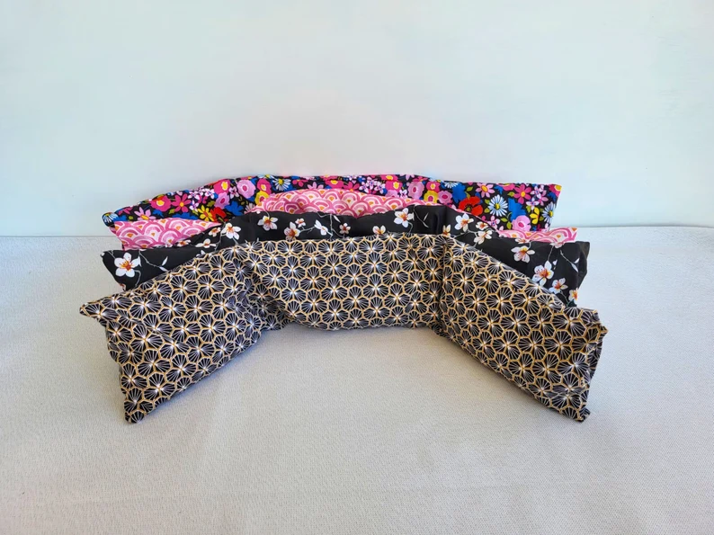 Bouillotte cervicale sèche déhoussable, grains de blé ou graines de lin BIO (Motifs 5)