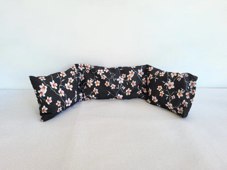 Bouillotte cervicale sèche déhoussable, grains de blé ou graines de lin BIO (Motifs 5) – Image 3