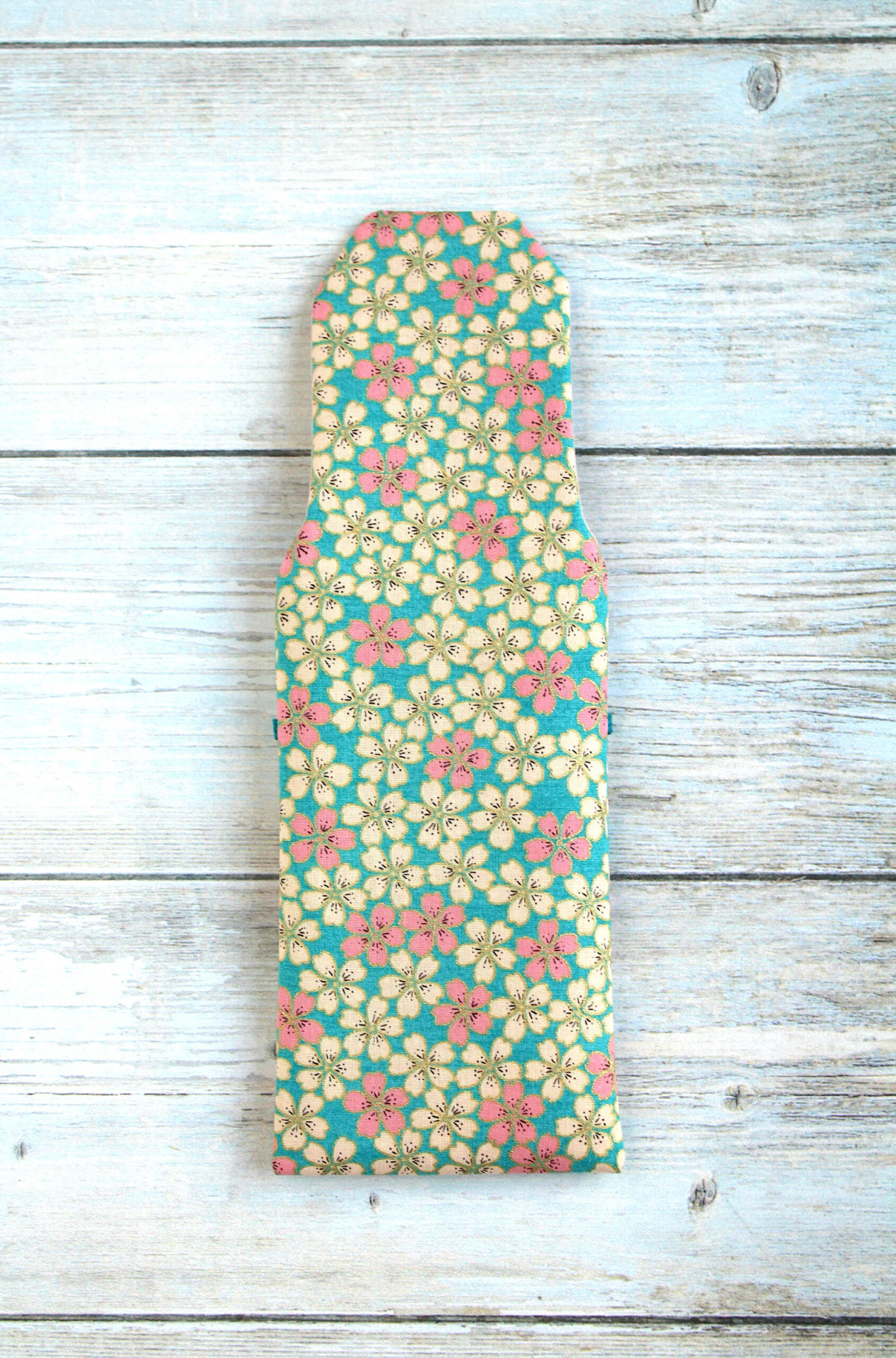 Étui à lunettes tissu japonais fleurs, pochette lunettes molletonnée, accessoire japonais – Image 4