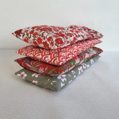 Mini Bouillotte sèche déhoussable, Chaud & Froid (Motifs Rouge)