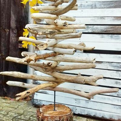 SAPIN DE NOEL EN BOIS FLOTTE EPURE 1M40