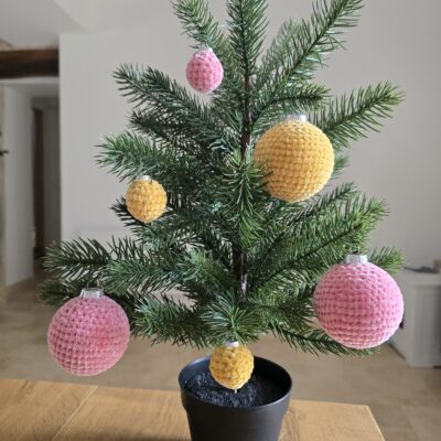 Boules de Nol en crochet