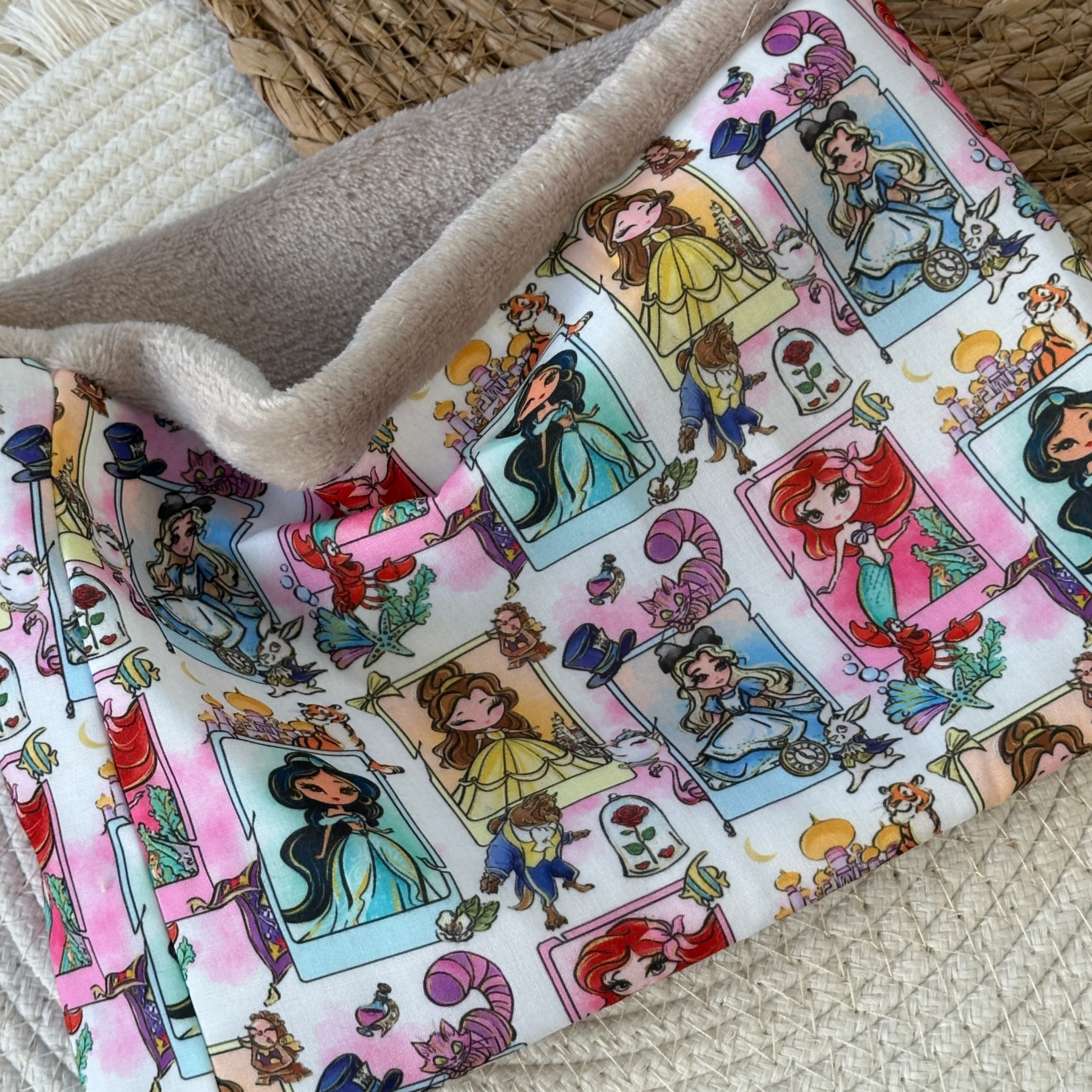 Snood fille princesses Disney en polaire tout doux et chaud - Ateliersdisa – Image 2