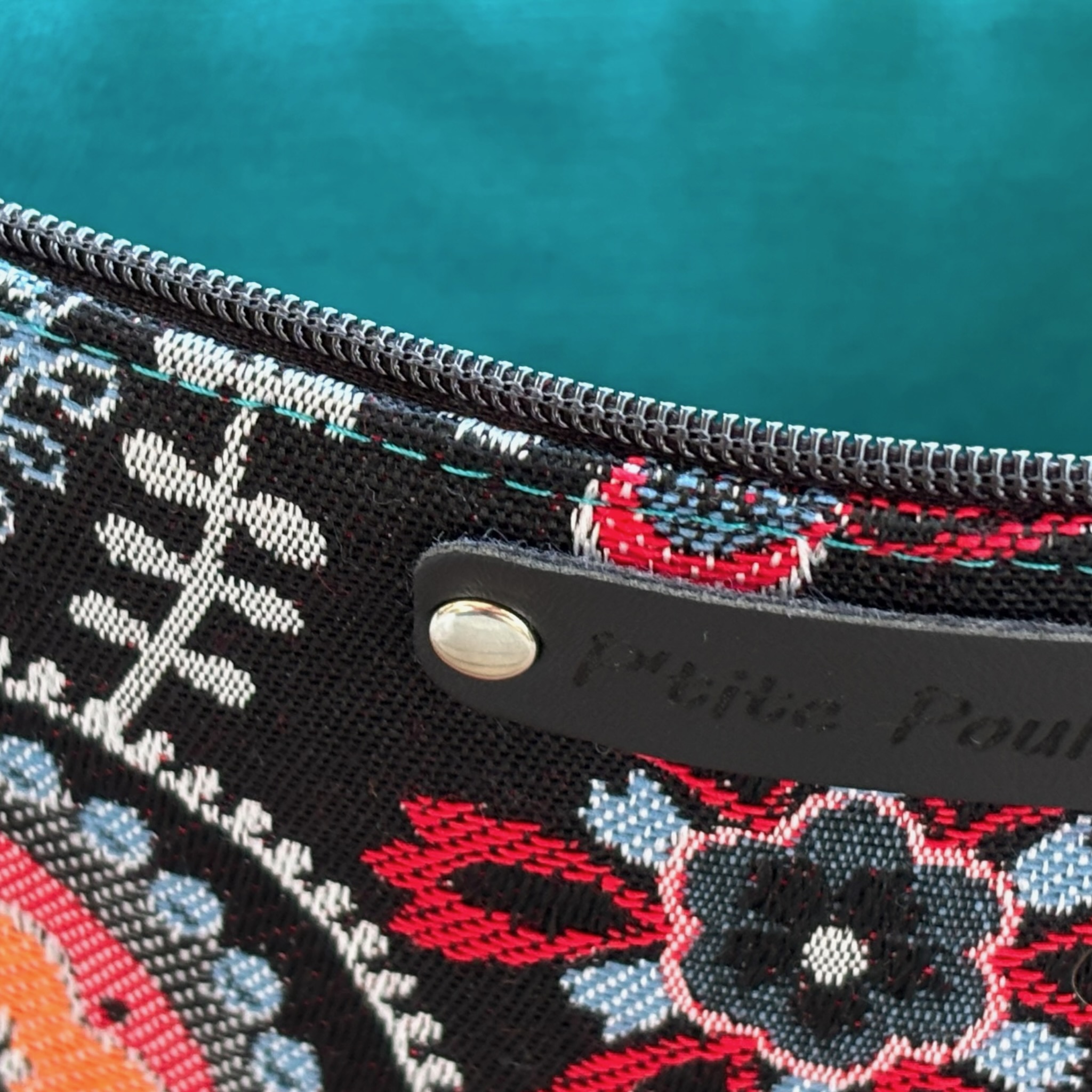 🌺 Trousse en Jacquard Fleuri – Création Artisanale Française – Image 4