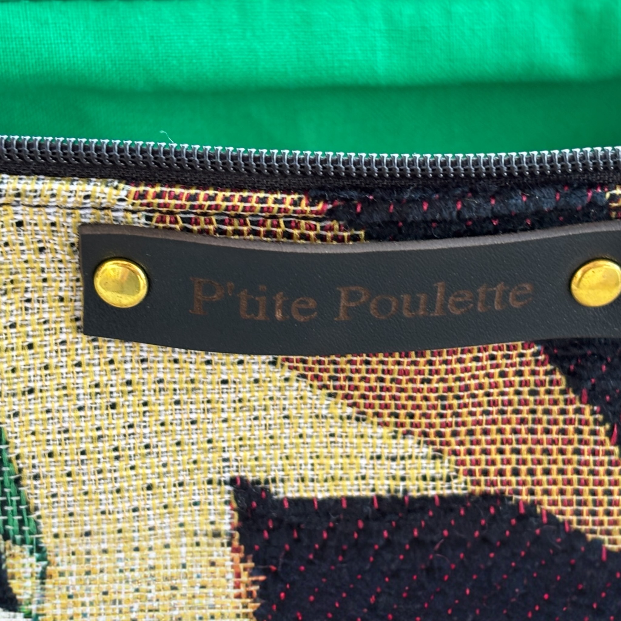 ✨ Trousse en Jacquard jungle – Création Artisanale Française – Image 3
