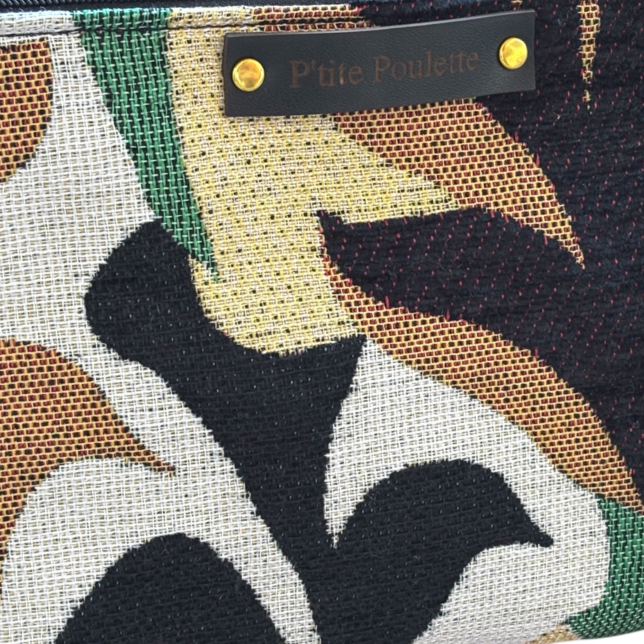 ✨ Trousse en Jacquard jungle – Création Artisanale Française – Image 2