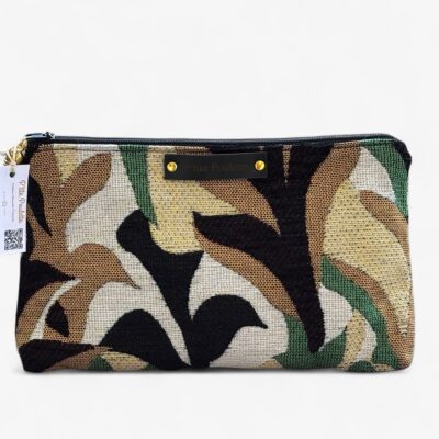 ✨ Trousse en Jacquard jungle – Création Artisanale Française