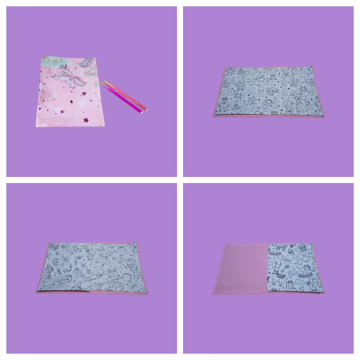 livre, cahier à colorier lavable, réutilisable plusieurs modèles au choix – Image 2