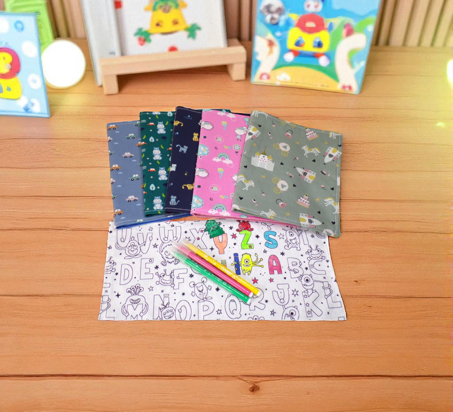 livre, cahier à colorier lavable, réutilisable plusieurs modèles au choix