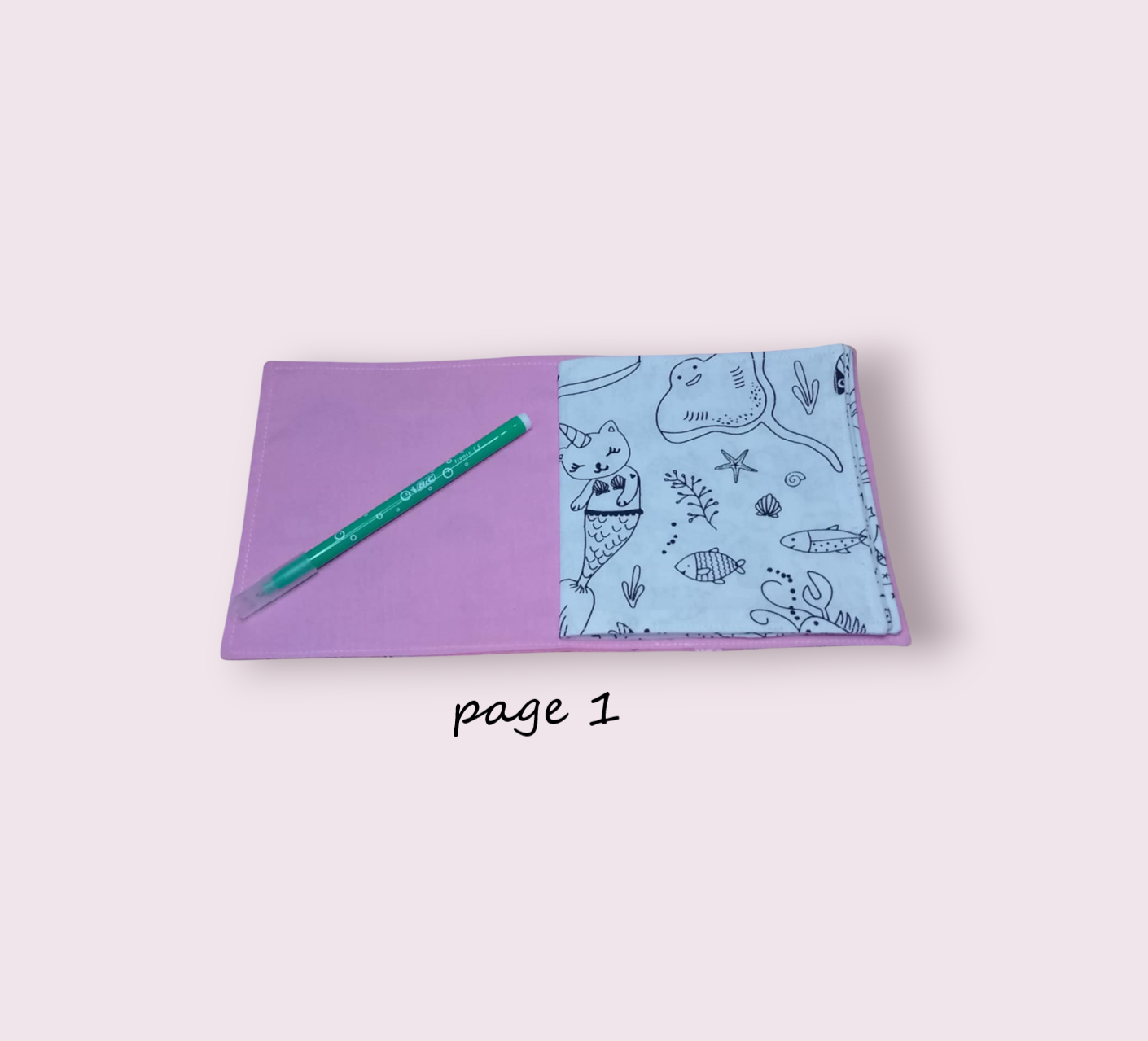 mini livre, cahier à colorier lavable, réutilisable plusieurs modèles au choix – Image 5
