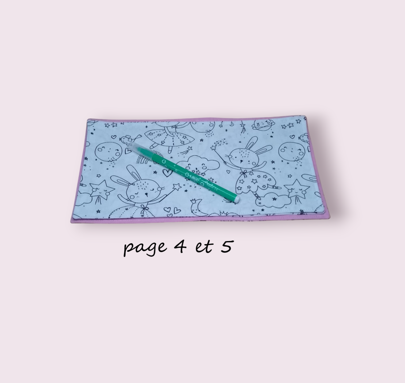 mini livre, cahier à colorier lavable, réutilisable plusieurs modèles au choix – Image 7