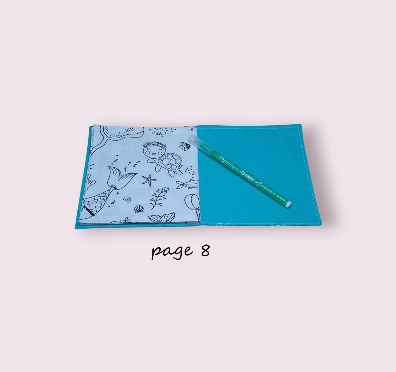 mini livre, cahier à colorier lavable, réutilisable plusieurs modèles au choix – Image 9