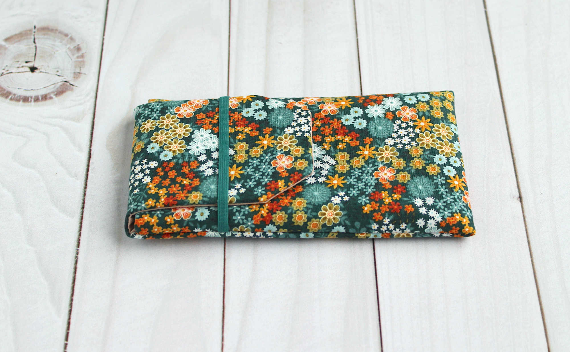 pochette lunettes tissu fleuri