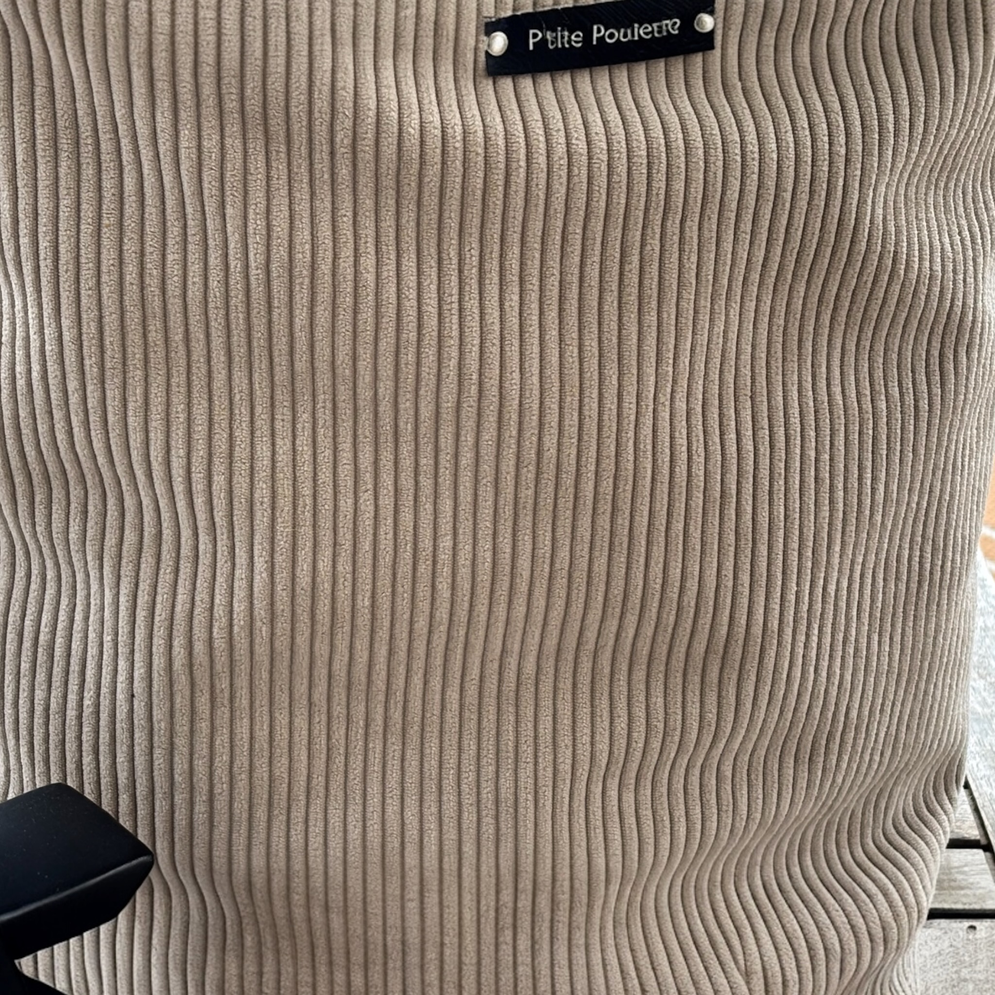 💫 Sac “Mademoiselle Poulette” en Velours Côtelé Écru – Création Artisanale Française – Image 2