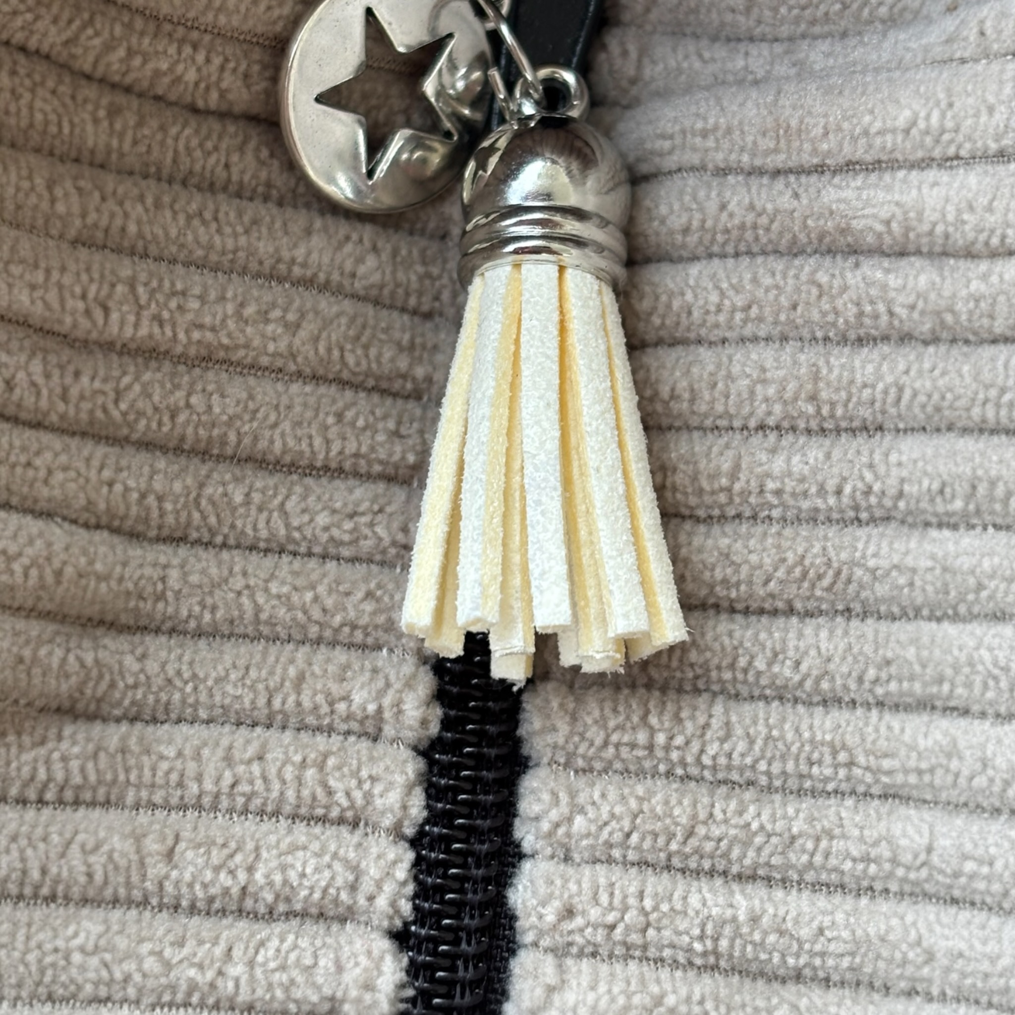 💫 Sac “Mademoiselle Poulette” en Velours Côtelé Écru – Création Artisanale Française – Image 4