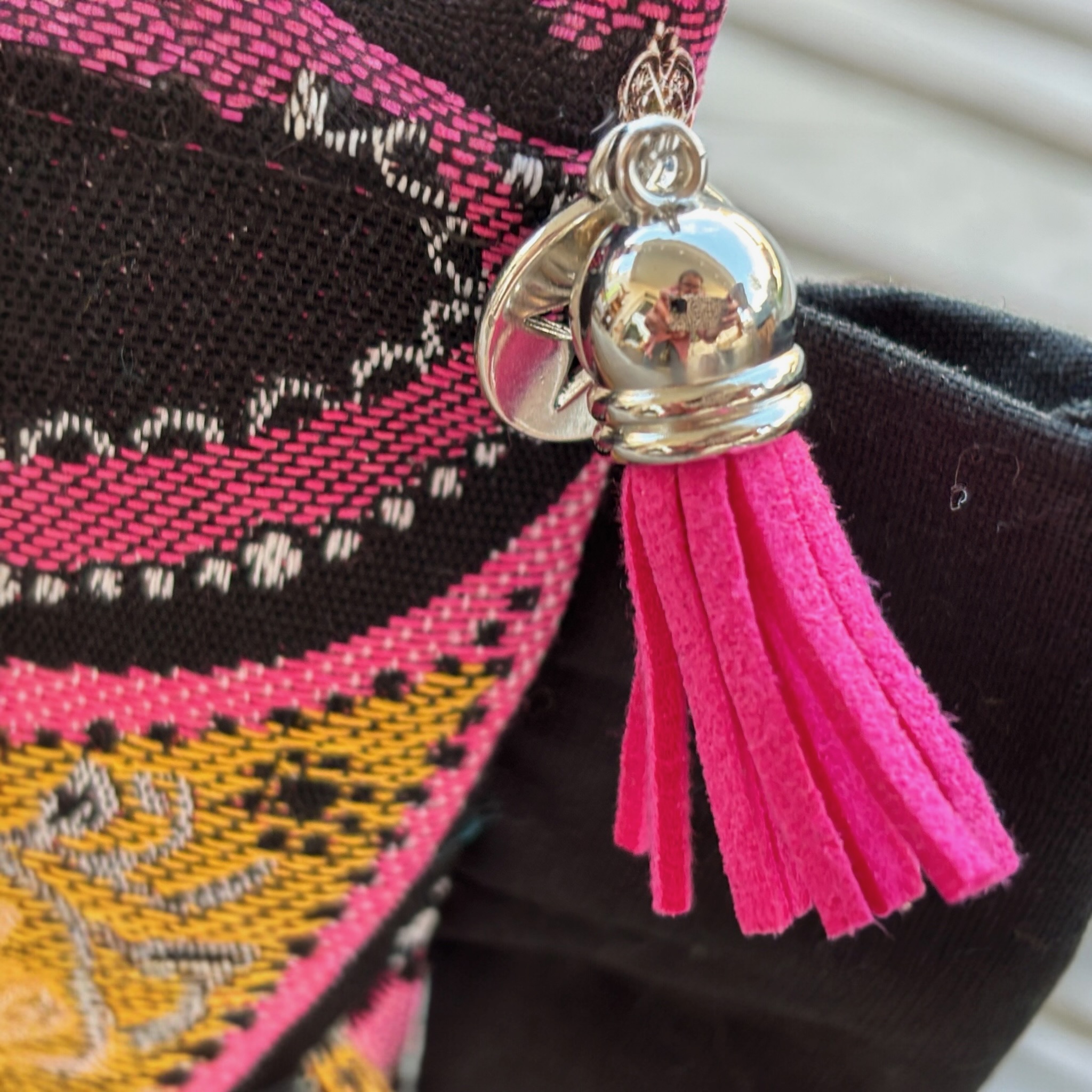 🌺 Trousse en Jacquard Fleuri – Création Artisanale Française – Image 2