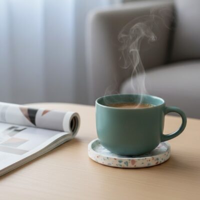 Vide-Poches Terrazzo Rond en Jesmonite (10 cm) - Design Moderne & Éclat Coloré