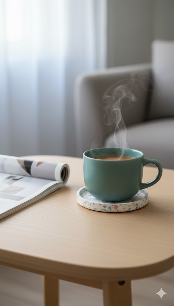 Vide-Poches Terrazzo Rond en Jesmonite (10 cm) - Design Moderne & Éclat Coloré