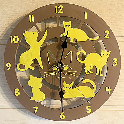 Pendule murale Ronde des chats