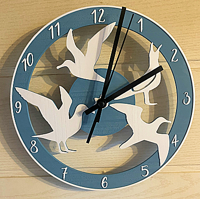 Pendule murale Oiseaux de mer