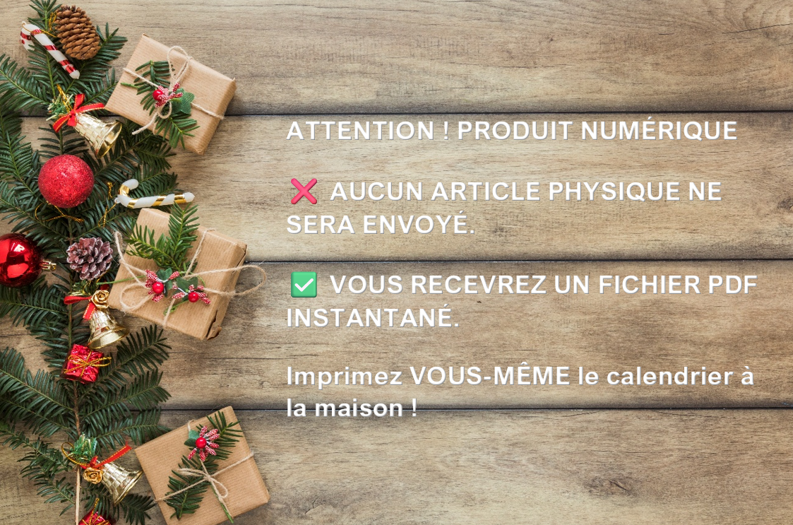 DIY Calendrier de l'Avent les lettres des lutins / kit (PDF à Imprimer) – Image 2