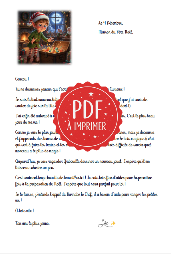 Kit Calendrier de l'Avent DIY : 24 Jours de Lettres de Lutins & Boîte aux Lettres Magique à Fabriquer (PDF à Imprimer) – Image 3