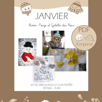 Kit Activités et Bricolage JANVIER Assistante Maternelle, parents