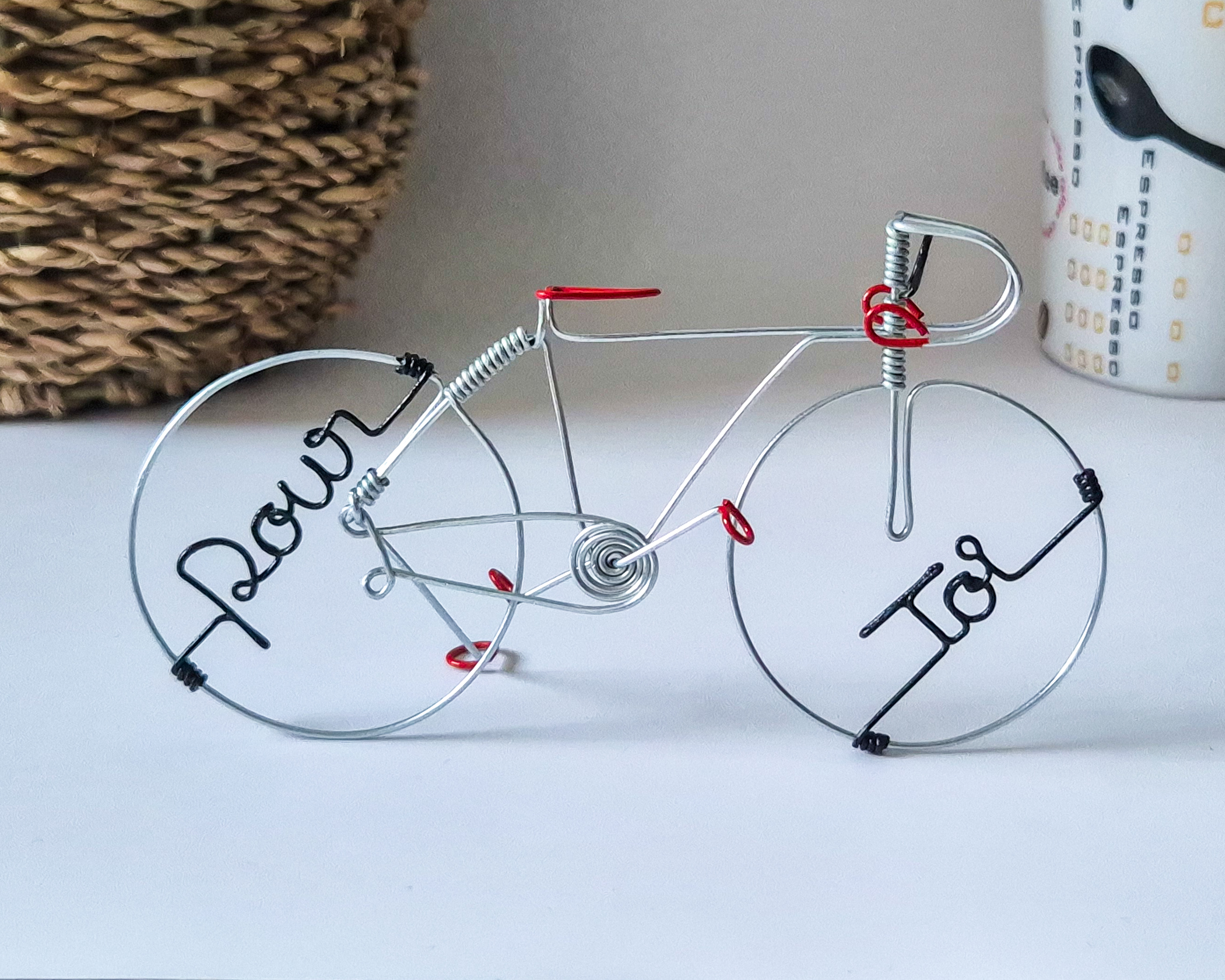 Vélo miniature personnalisé, cadeau avec message – Image 8
