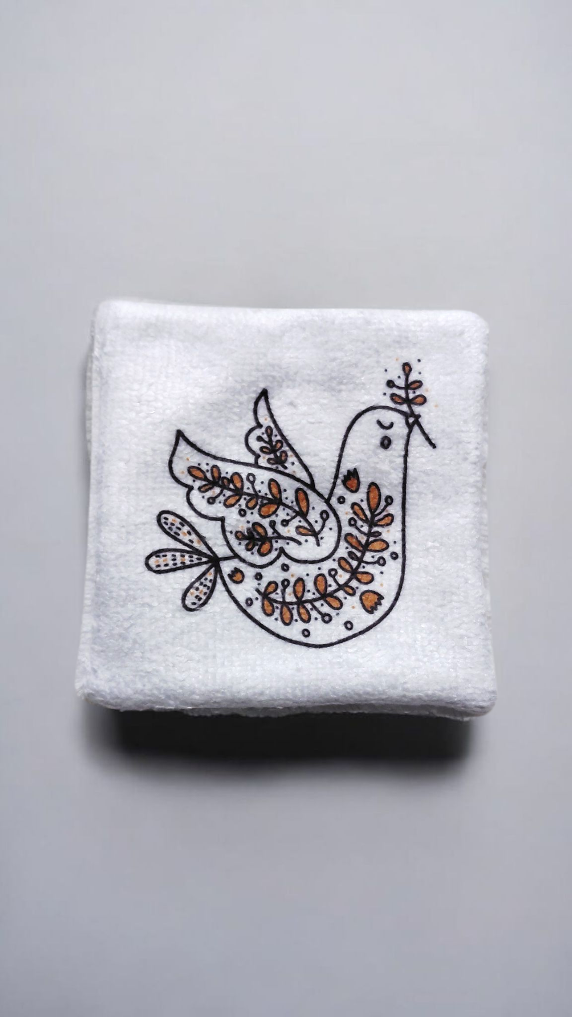 Lot de 4 lingettes double face en éponge de bambou – motif féerique de Noël, fait main et réutilisables – Image 5