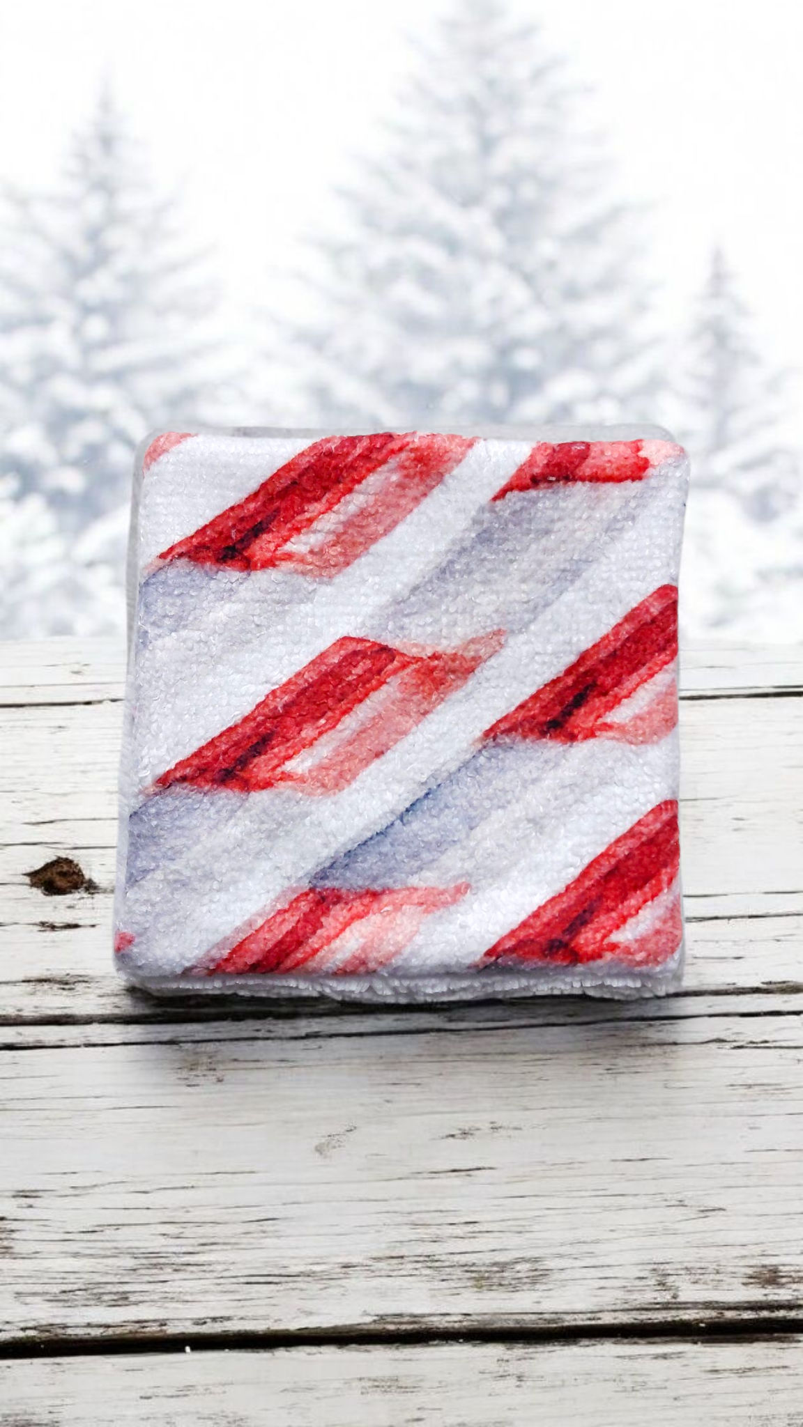 Lot de 4 lingettes lavables double face en éponge de bambou – motif de Noël – Oeko-Tex® et imprimé en France – Image 4