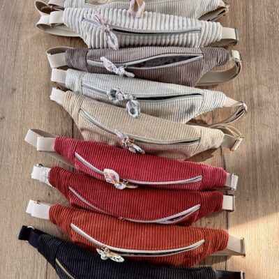 Sac banane en velours cotelé - en stock