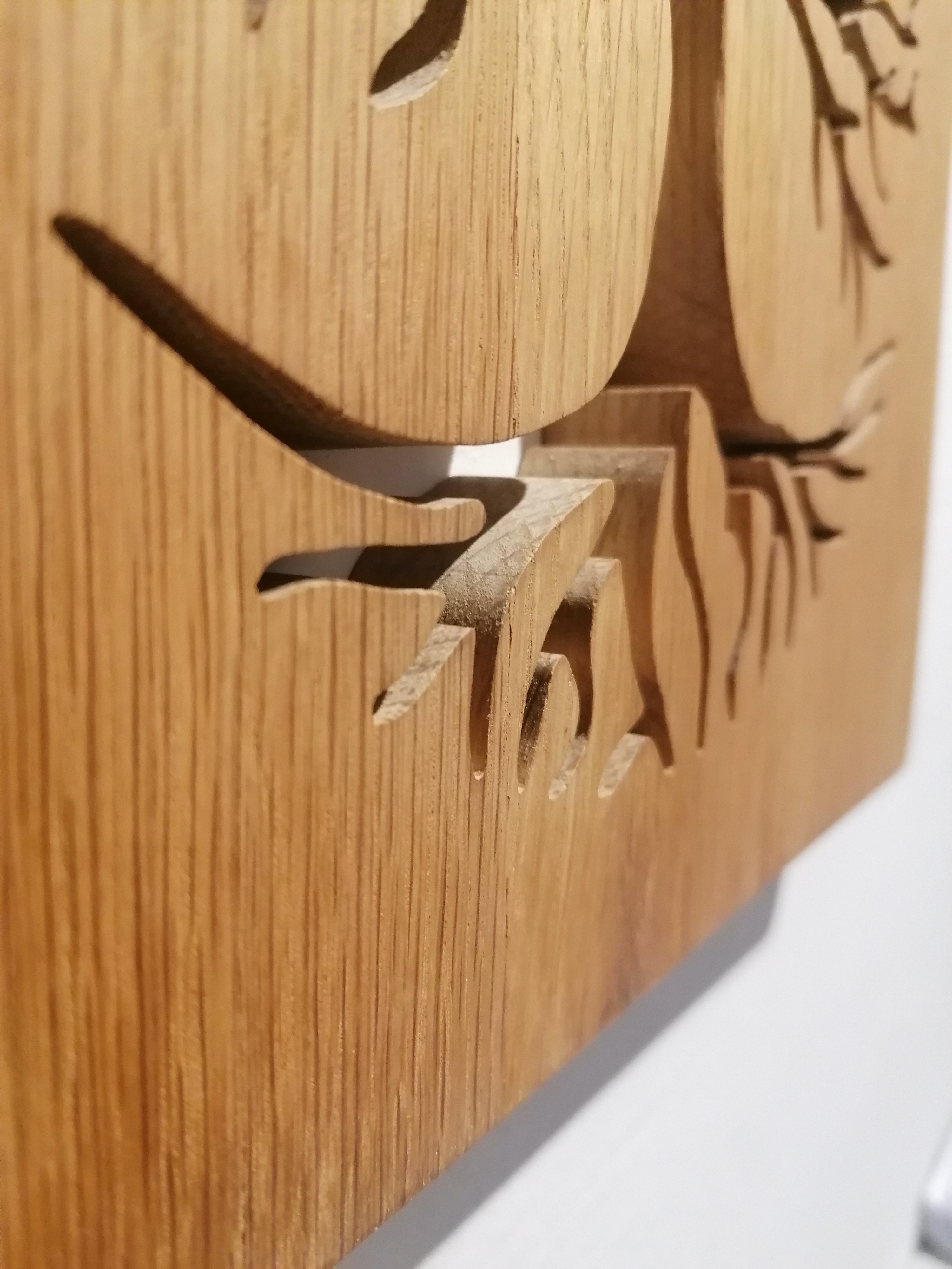 Arbre de vie en chêne massif, décoration murale 25 x25 cm , fait main. – Image 5